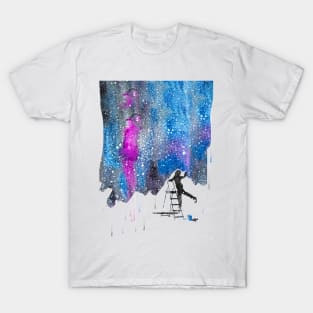 Woman painting the sky T-Shirt